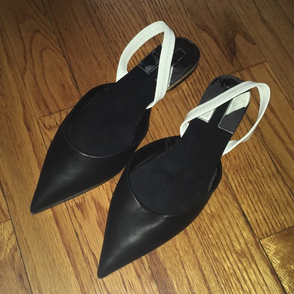flat pointed toe slingback shoes